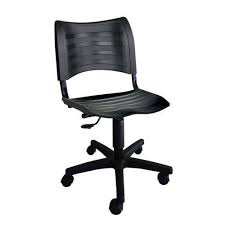 CADEIRA SECRETÁRIA GIRATÓRIA PLÁSTICO PRETO